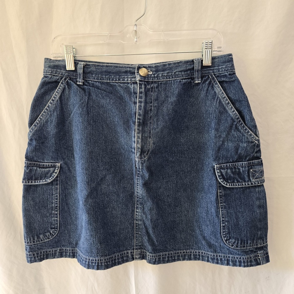 County Seat Vintage Cargo Denim‎ Mini Skirt 13/14 Y2K Retro